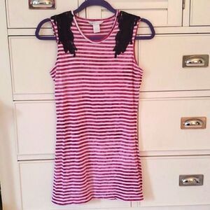 Candie's mauve striped tank top size medium